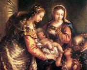 GUARDI, Gianantonio Holy Family with St John the Baptist and St Catherine gu china oil painting reproduction